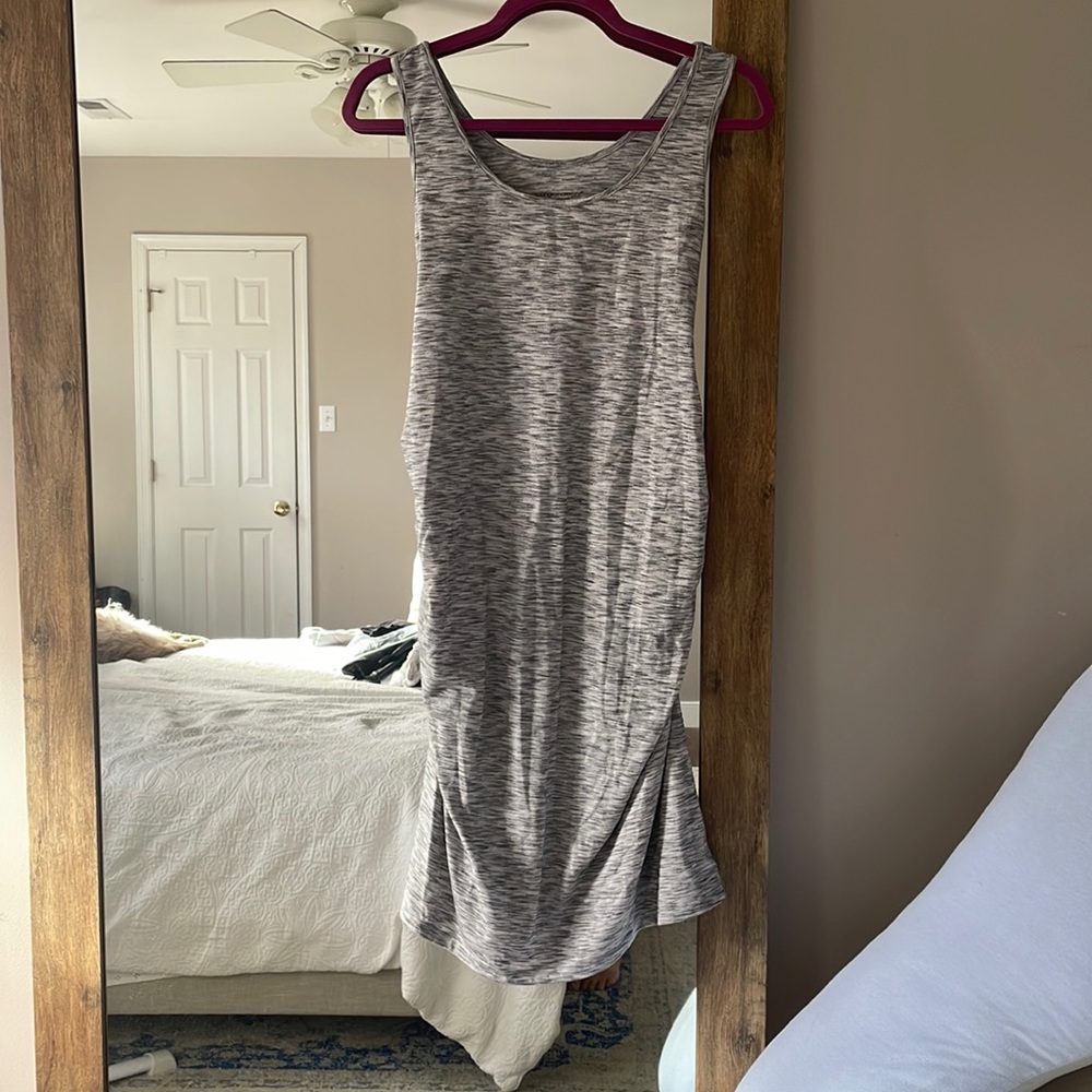 Gray tank maternity dress